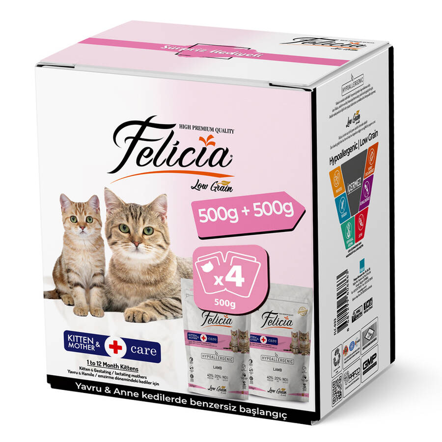PASİF Felicia 500 gr Yavru KuzuEtli Az Tahıllı-4 Adet - 1