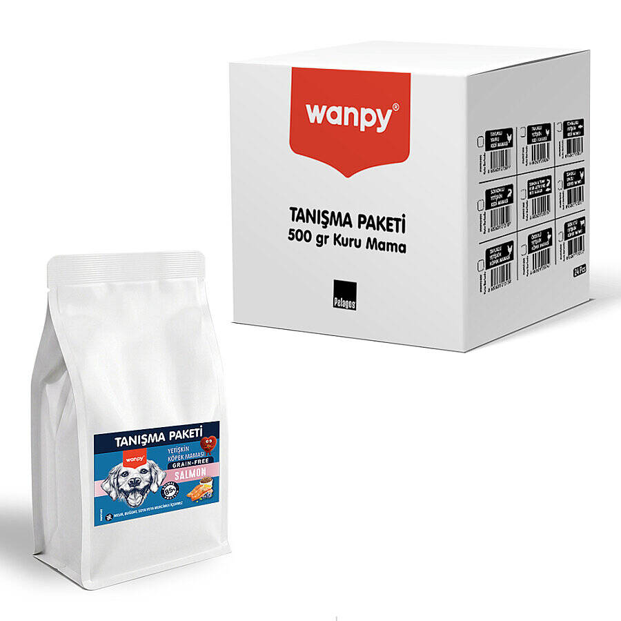Wanpy Tahılsız Somonlu Yetişkin Köpek Maması 500 gr - 24 Adet - 1